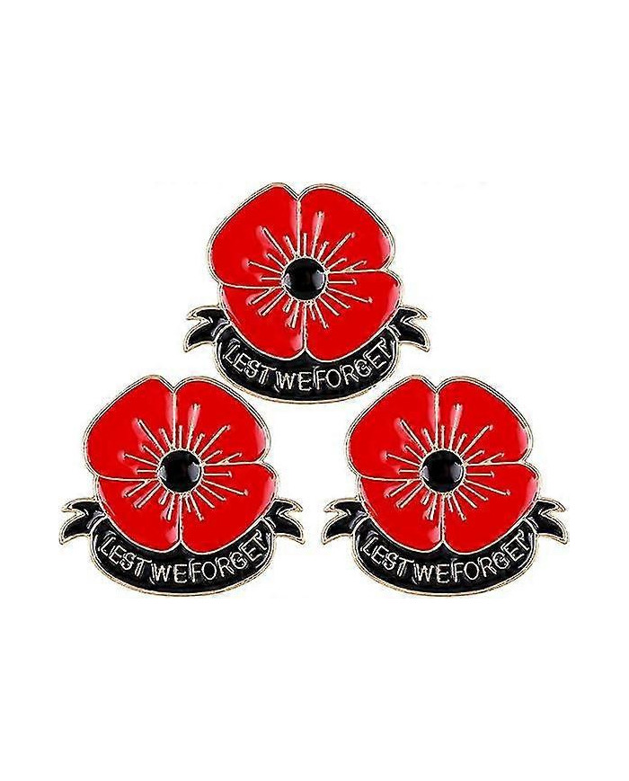 Rouge coquelicot épingles de peur que nous oublions émail coquelicot broche épingles pour femmes fleurs broches