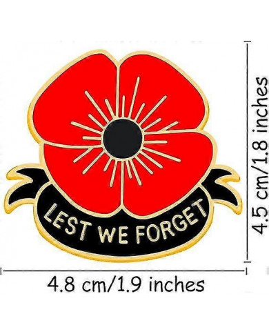 Rouge coquelicot épingles de peur que nous oublions émail coquelicot broche épingles pour femmes fleurs broches