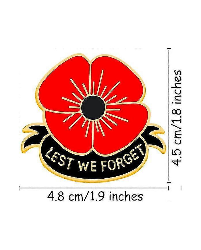 Rouge coquelicot épingles de peur que nous oublions émail coquelicot broche épingles pour femmes fleurs broches
