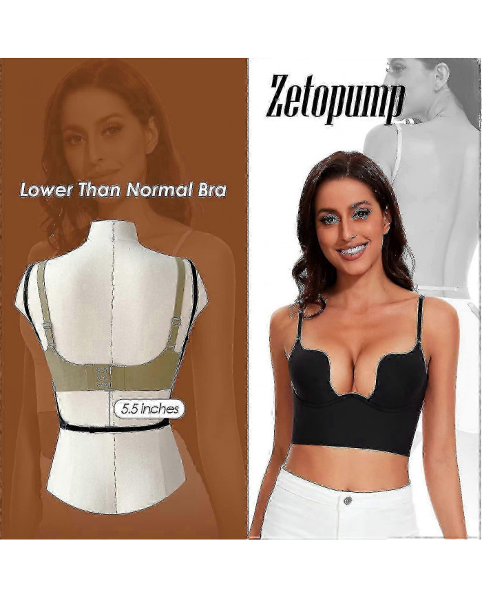 Soutiens-gorge bas du dos pour femmes-sans couture Deep U Plunge Soutiens-gorge sans dos convertible Multiway Low [...]