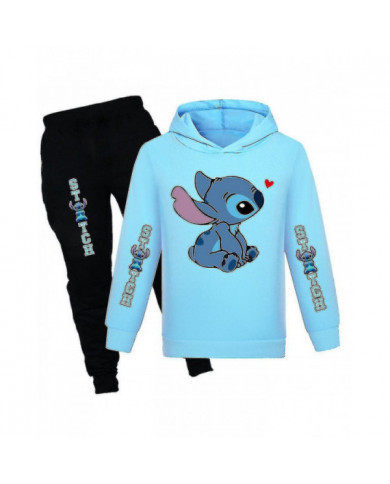 Lilo Stitch Print Kids Survêtement Ensemble Garçons Filles Casual Sweat À Capuche Jogger Pantalon Tenue Vêtements [...]