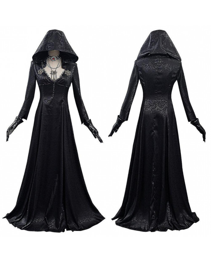 Evil Village Cosplay Costume Vampire Lady Robe Tenues Halloween Carnaval Costume