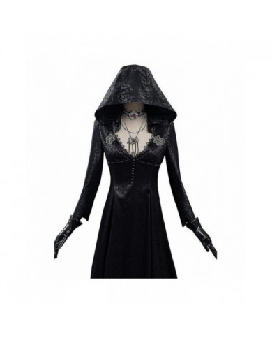 Evil Village Cosplay Costume Vampire Lady Robe Tenues Halloween Carnaval Costume