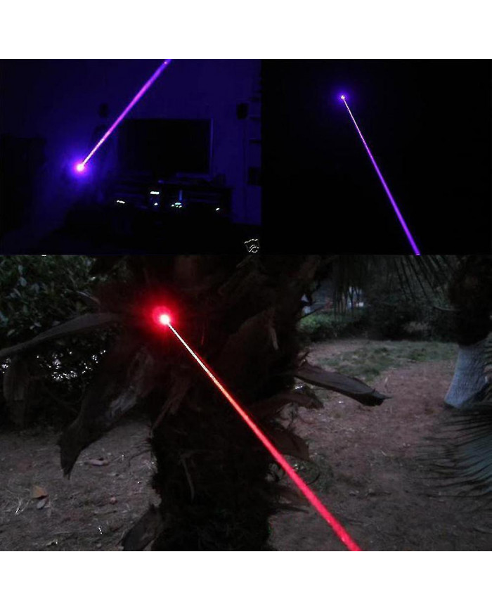 Pointeur laser haute puissance USB rechargeable vert laser 303 mise au point réglable rouge / violet bleu / vert [...]