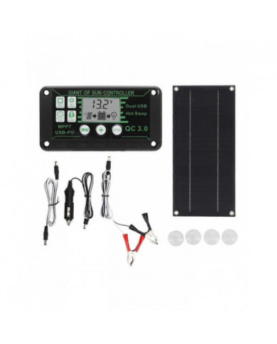 600W Solar Panel Kit with 100A Charge Controller Solar Charging for Outdoor RV Camping Boat Trailer System