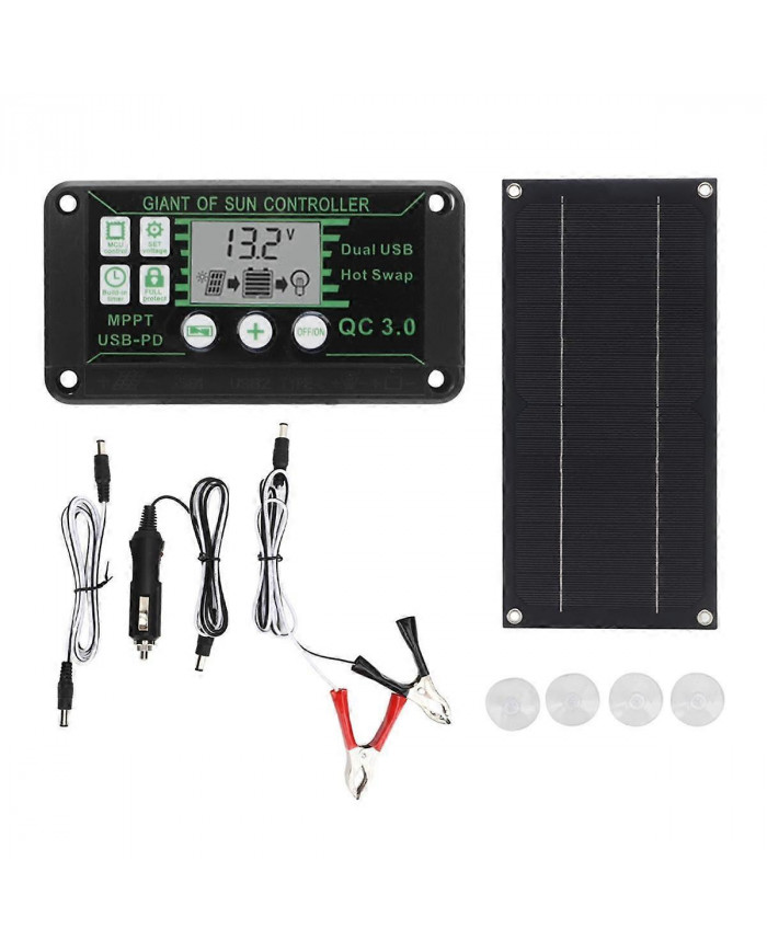 600W Solar Panel Kit with 100A Charge Controller Solar Charging for Outdoor RV Camping Boat Trailer System