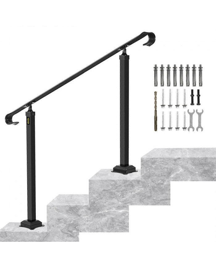 Rampe d’escalier en fer forgé Fit 1 ou 2 marchesRampe réglable