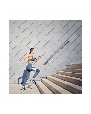 Sonnewelt Main courante murale en acier inoxydable poli 42mm avec extrémité légèrement bombée