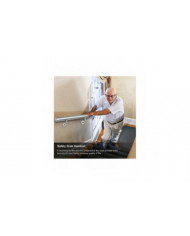 Sonnewelt Main courante murale en acier inoxydable poli 42mm avec extrémité légèrement bombée