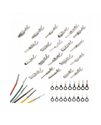 340Pcs 1 / 1.5 / 1.8 / 2.2 / 2.8 / 3.5mm Broches de borne Broche de faisceau de câbles Kit de connecteur [...]