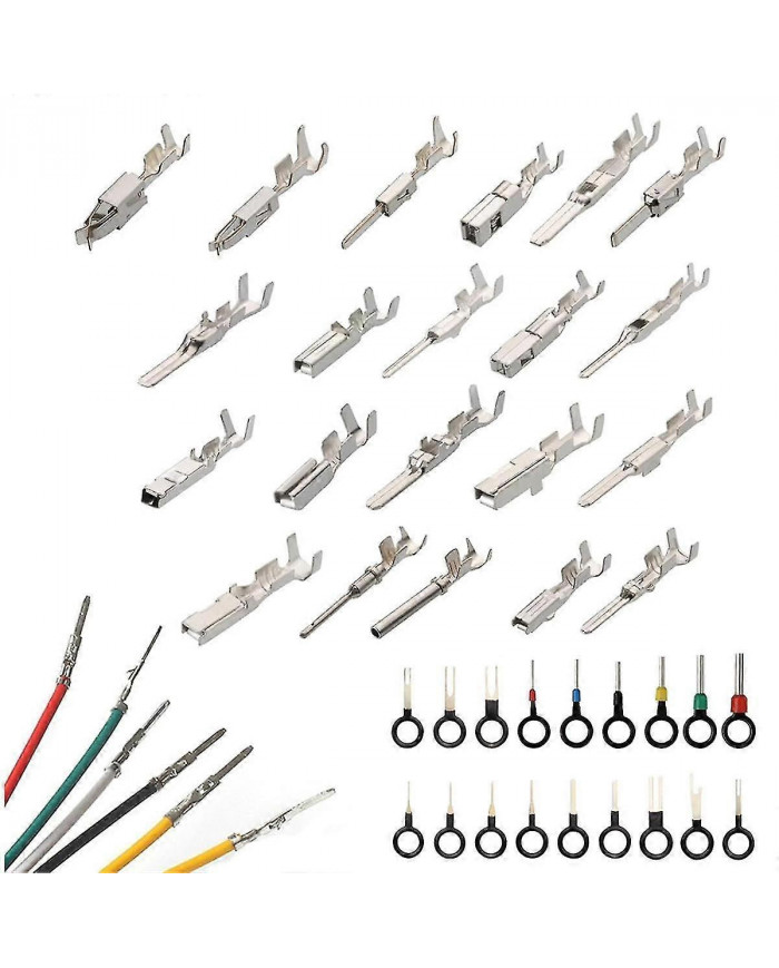 340Pcs 1 / 1.5 / 1.8 / 2.2 / 2.8 / 3.5mm Broches de borne Broche de faisceau de câbles Kit de connecteur [...]