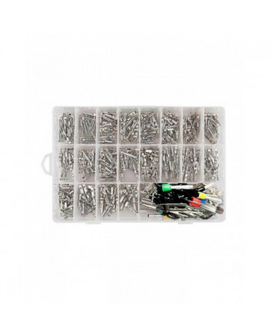 340Pcs 1 / 1.5 / 1.8 / 2.2 / 2.8 / 3.5mm Broches de borne Broche de faisceau de câbles Kit de connecteur [...]