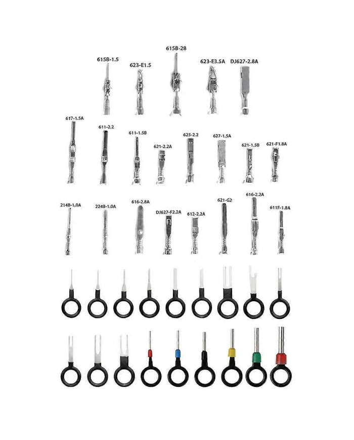 340Pcs 1 / 1.5 / 1.8 / 2.2 / 2.8 / 3.5mm Broches de borne Broche de faisceau de câbles Kit de connecteur [...]