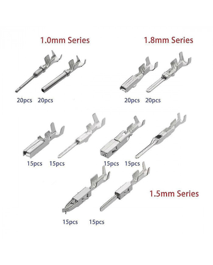 340Pcs 1 / 1.5 / 1.8 / 2.2 / 2.8 / 3.5mm Broches de borne Broche de faisceau de câbles Kit de connecteur [...]