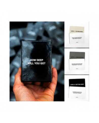 How Deep Will You Go? Game of Questions to Deepen Connection Questions Card Game, Deep Conversation Cards Game