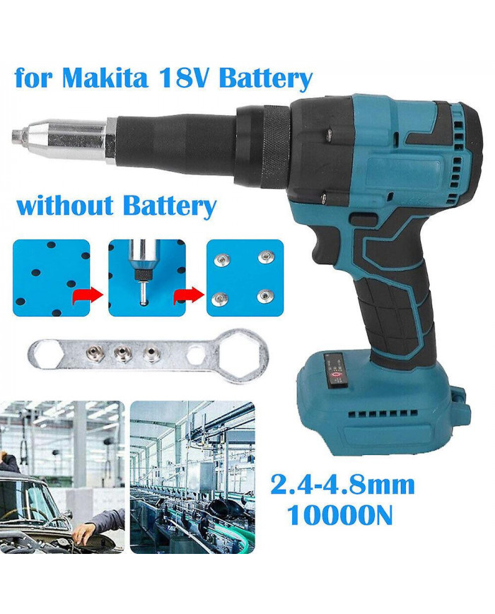Pistolet à rivets électrique sans fil sans balais 2,4-4,8 mm pour la batterie Makita LXT 18V