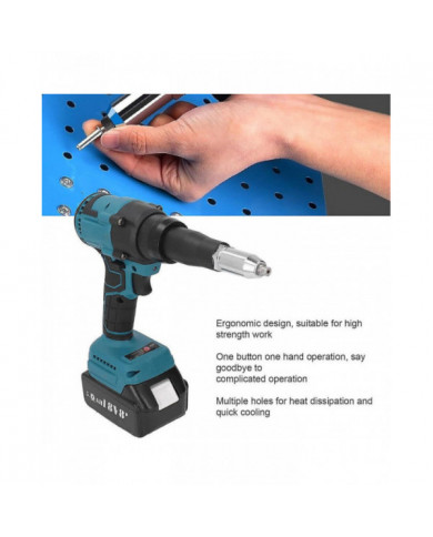 Pistolet à rivets électrique sans fil sans balais 2,4-4,8 mm pour la batterie Makita LXT 18V