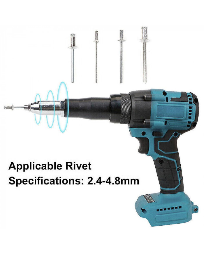 Pistolet à rivets électrique sans fil sans balais 2,4-4,8 mm pour la batterie Makita LXT 18V