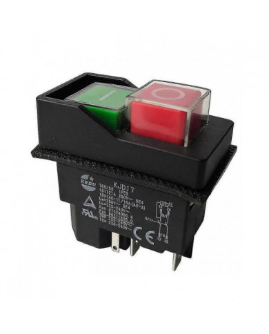 Interrupteurs électromagnétiques Interrupteurs à bouton-poussoir pour outils de jardin KJD17 220V 5 broches - Bornes