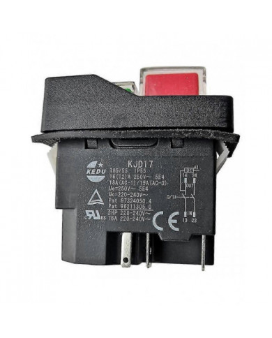 Interrupteurs électromagnétiques Interrupteurs à bouton-poussoir pour outils de jardin KJD17 220V 5 broches - Bornes