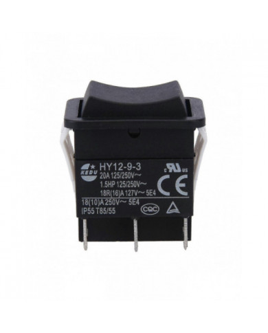 Hy12-9-3 Petit industriel On Off Safe Arc Single Pole Rocker Switch Bouton Poussoir