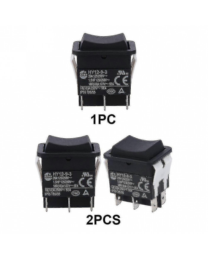 Hy12-9-3 Petit industriel On Off Safe Arc Single Pole Rocker Switch Bouton Poussoir