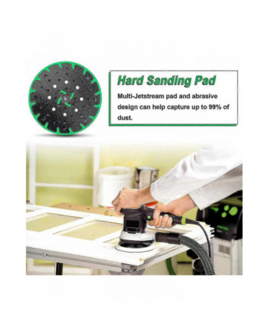 202460 ETS 150 Tampon de ponçage dur 6 pouces 150 mm pour Festool compatible avec ETS 150/3 EQ, ETS 150/5 EQ ETS [...]