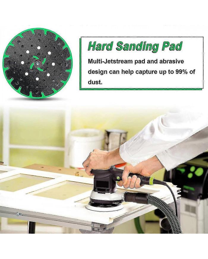 202460 ETS 150 Tampon de ponçage dur 6 pouces 150 mm pour Festool compatible avec ETS 150/3 EQ, ETS 150/5 EQ ETS [...]