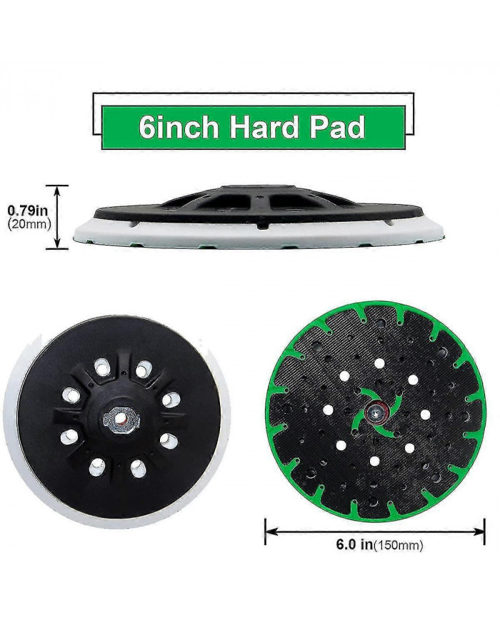 202460 ETS 150 Tampon de ponçage dur 6 pouces 150 mm pour Festool compatible avec ETS 150/3 EQ, ETS 150/5 EQ ETS [...]