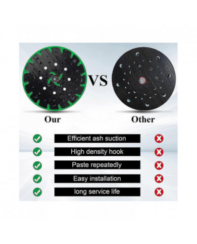 202460 ETS 150 Tampon de ponçage dur 6 pouces 150 mm pour Festool compatible avec ETS 150/3 EQ, ETS 150/5 EQ ETS [...]