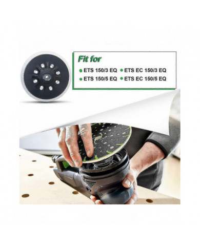 202460 ETS 150 Tampon de ponçage dur 6 pouces 150 mm pour Festool compatible avec ETS 150/3 EQ, ETS 150/5 EQ ETS [...]