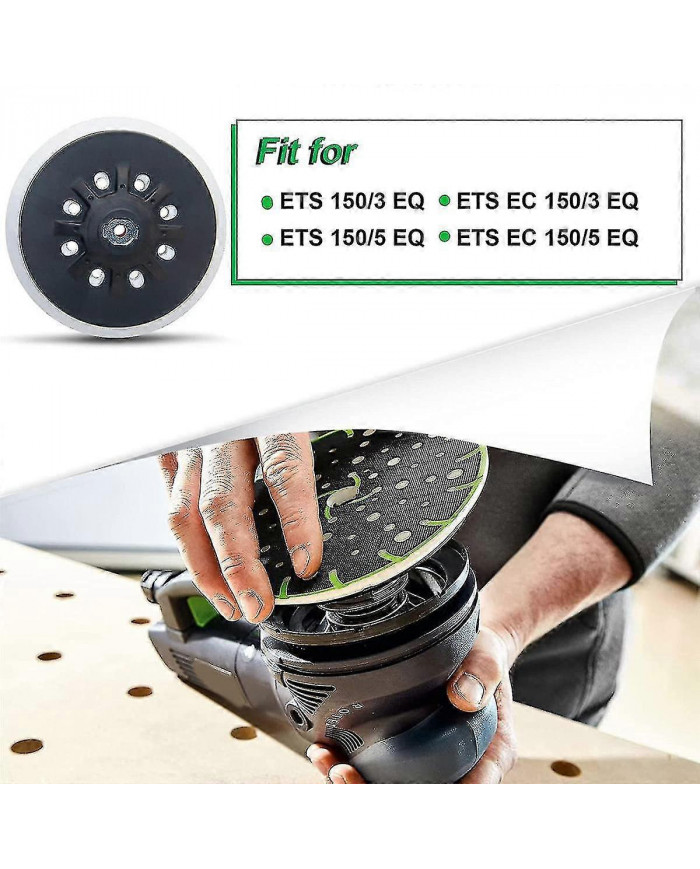 202460 ETS 150 Tampon de ponçage dur 6 pouces 150 mm pour Festool compatible avec ETS 150/3 EQ, ETS 150/5 EQ ETS [...]