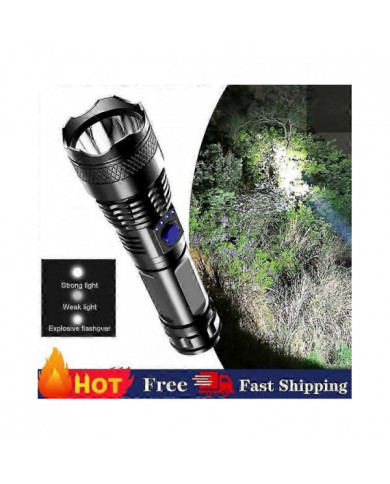 1000000 Lumens Lampe de poche tactique à LED super lumineuse Lampe de travail à LED rechargeable*