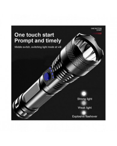 1000000 Lumens Lampe de poche tactique à LED super lumineuse Lampe de travail à LED rechargeable*