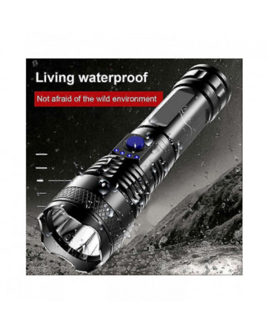 1000000 Lumens Lampe de poche tactique à LED super lumineuse Lampe de travail à LED rechargeable*