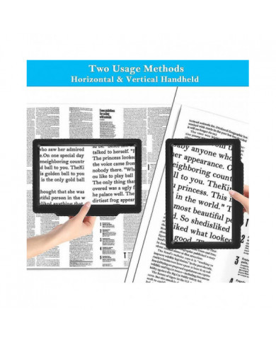 5x loupe pour la lecture, loupe grande et légère fournir une zone de visualisation pleine page, loupe portative [...]