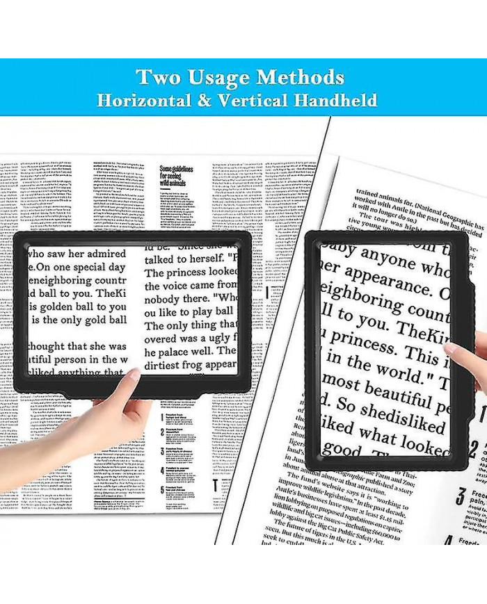 5x loupe pour la lecture, loupe grande et légère fournir une zone de visualisation pleine page, loupe portative [...]