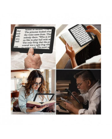 5x loupe pour la lecture, loupe grande et légère fournir une zone de visualisation pleine page, loupe portative [...]