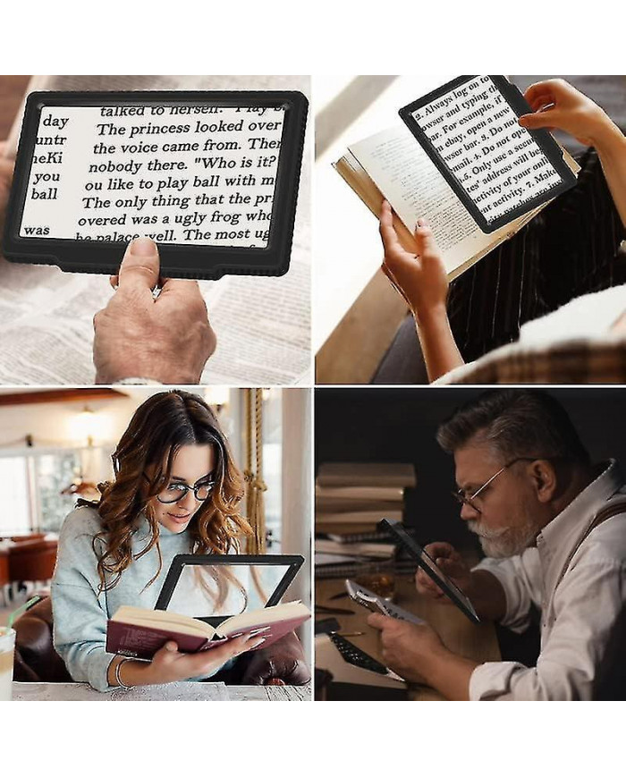 5x loupe pour la lecture, loupe grande et légère fournir une zone de visualisation pleine page, loupe portative [...]