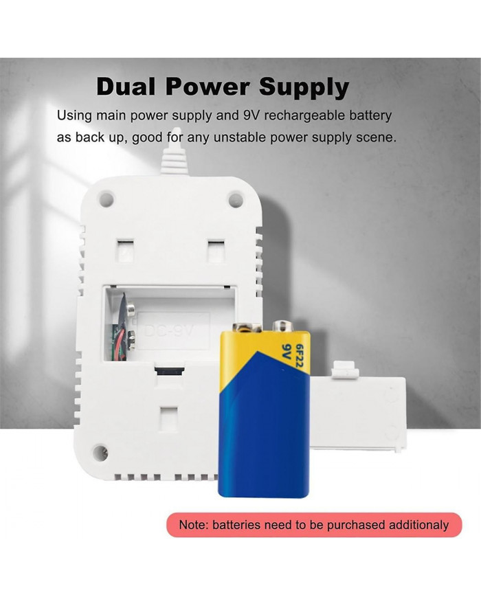 Détecteur de gaz naturel et détecteur de monoxyde de carbone CO,Moniteur de détecteur de gaz combustible pour Co, Metha