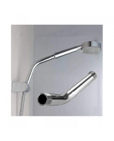 Pomme de douche en acier inoxydable - Extension Tuyau supplémentaire, montage mural