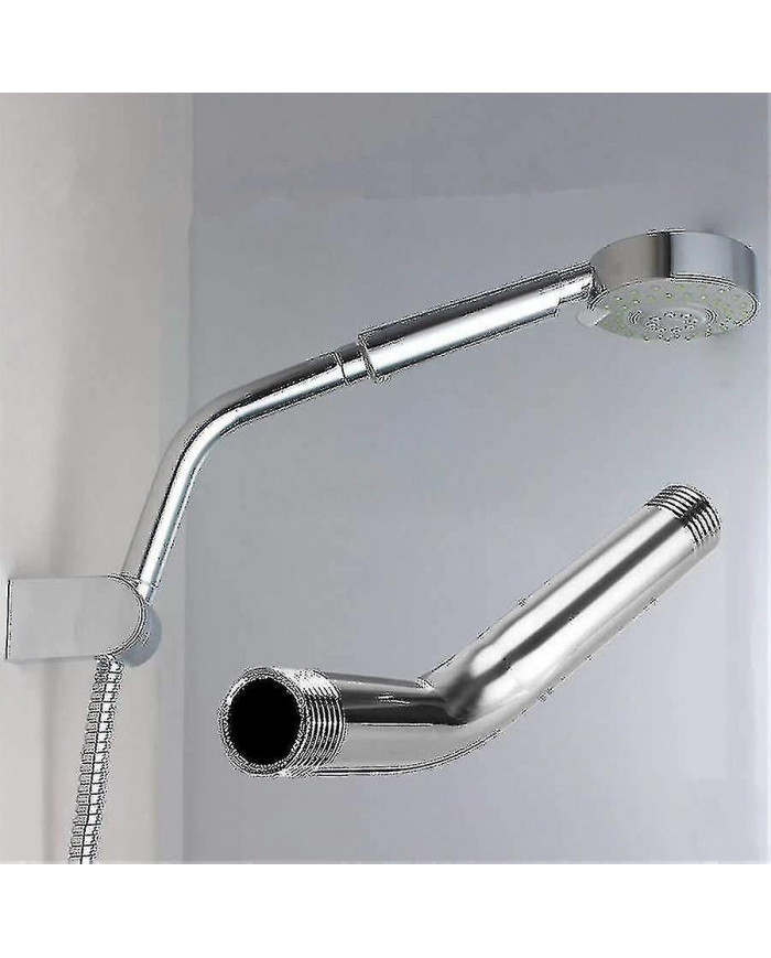 Pomme de douche en acier inoxydable - Extension Tuyau supplémentaire, montage mural