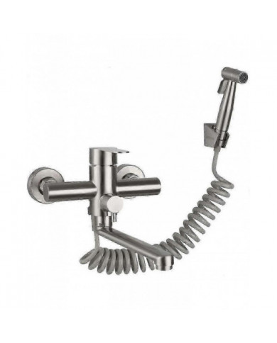 Robinet de cuisine à poignée unique monté au mur avec douche à main, avec pistolet de pulvérisation, évier de [...]