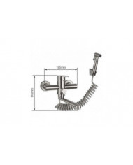 Robinet de cuisine à poignée unique monté au mur avec douche à main, avec pistolet de pulvérisation, évier de [...]