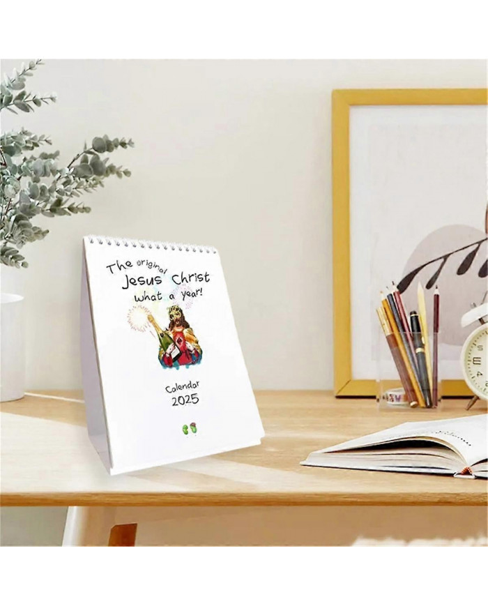 Christ Quelle année Calendrier 2025 Peinture inspirante Le deuxième calendrier 2025 Christ Calendrier mural Accrochage