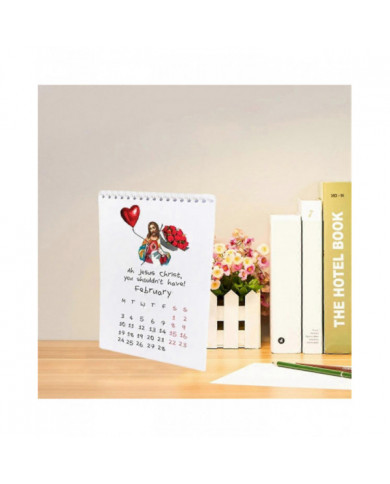 Christ Quelle année Calendrier 2025 Peinture inspirante Le deuxième calendrier 2025 Christ Calendrier mural Accrochage