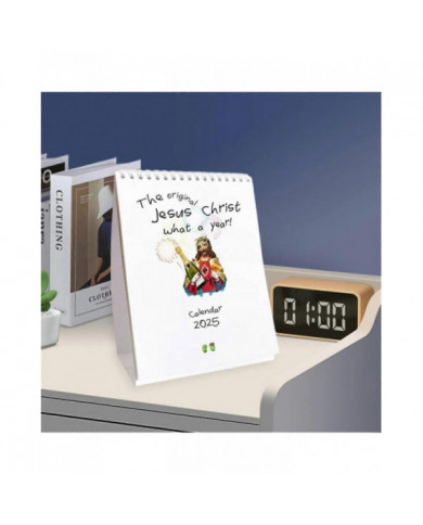 Christ Quelle année Calendrier 2025 Peinture inspirante Le deuxième calendrier 2025 Christ Calendrier mural Accrochage