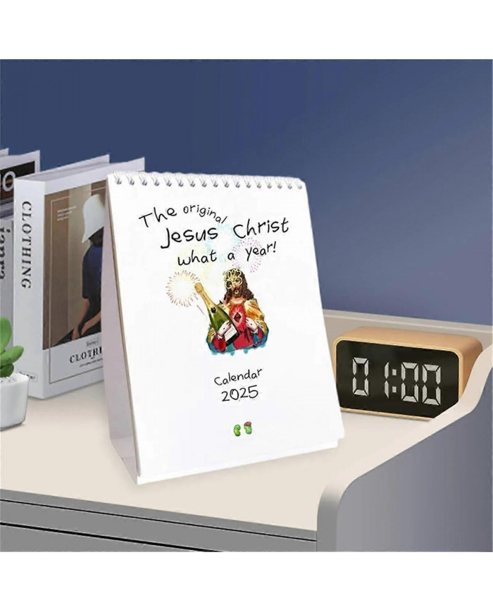 Christ Quelle année Calendrier 2025 Peinture inspirante Le deuxième calendrier 2025 Christ Calendrier mural Accrochage