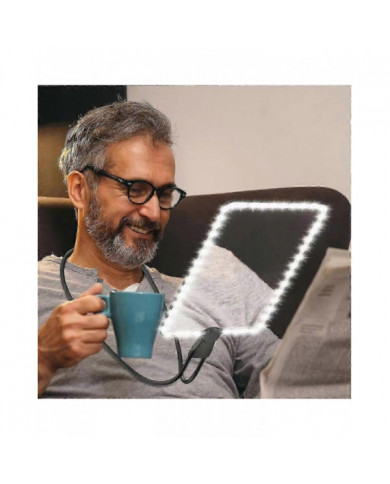 Loupe mains libres rechargeable avec lumière et support 5x loupe cou porter une loupe pour les personnes âgées [...]