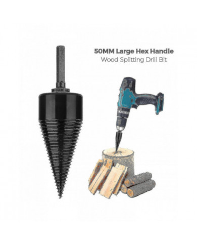 Industriel Bois Foret Foret Bois Cône Hex Shank Bois Log Splitter Vis Fendage 32mm A